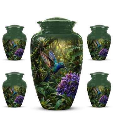 10 inch Large Urn with 4 Keepsake 3 inch
