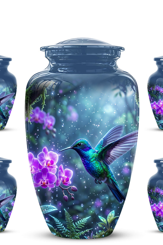 Celestial Hummingbird Cremation Urn - Beautiful Memorial Urns For Ashes