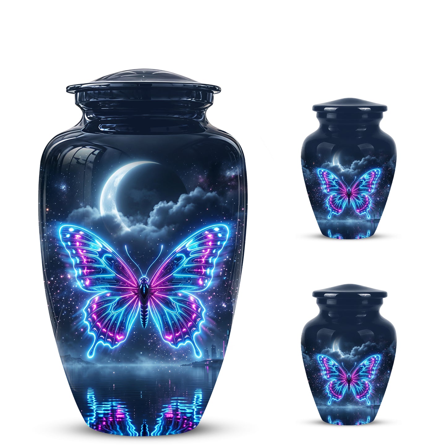 Colorful Flying Butterfly Urn - Moonlight Memorial Urns For Mom Ashes