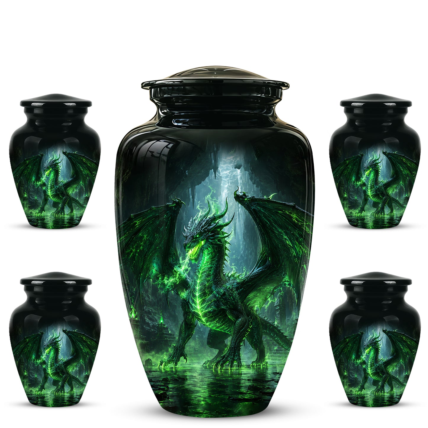 Dragon Themed Urn - Mythical Artistic Memorial Urns For Human Ashes
