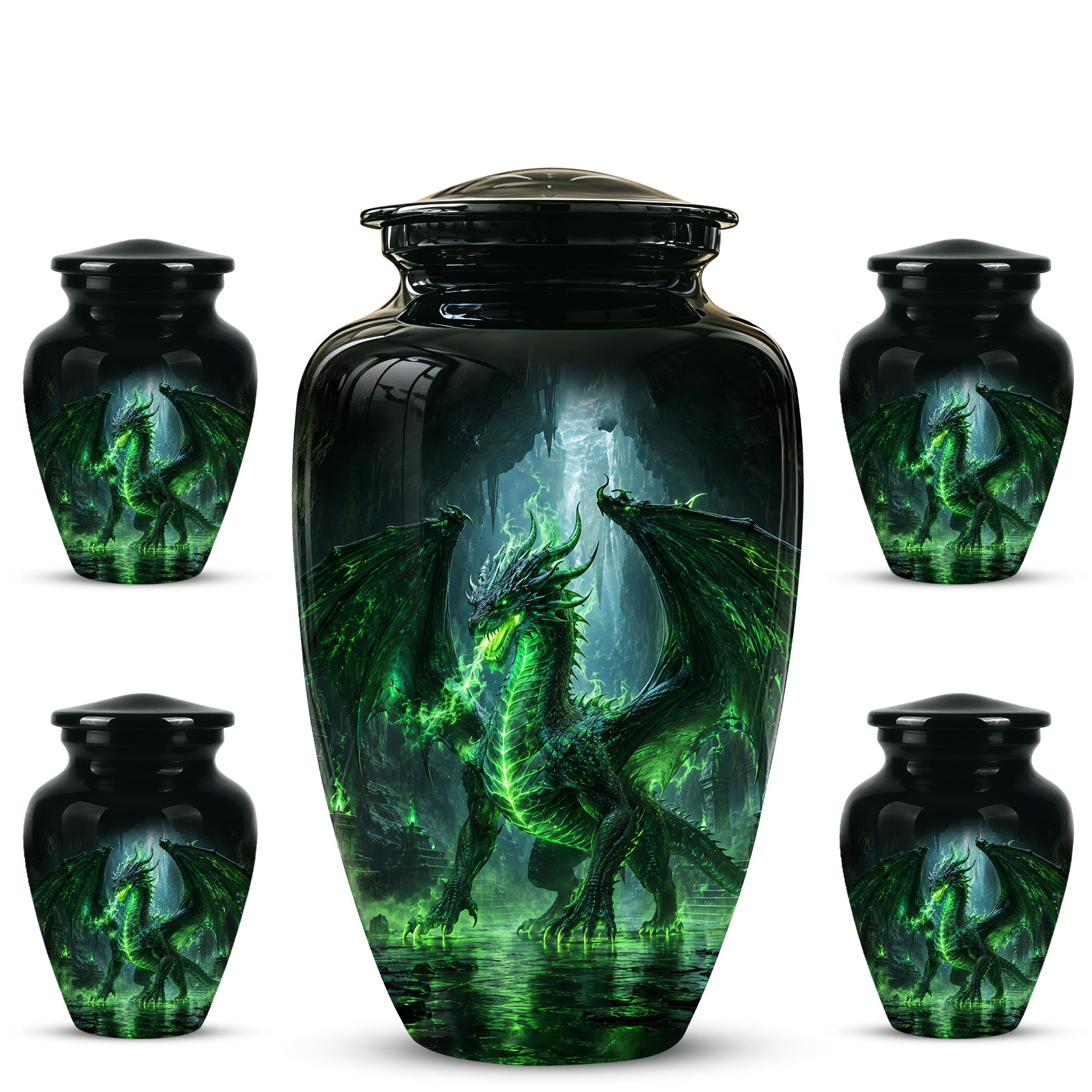 Dragon Themed Urn - Mythical Artistic Memorial Urns For Human Ashes