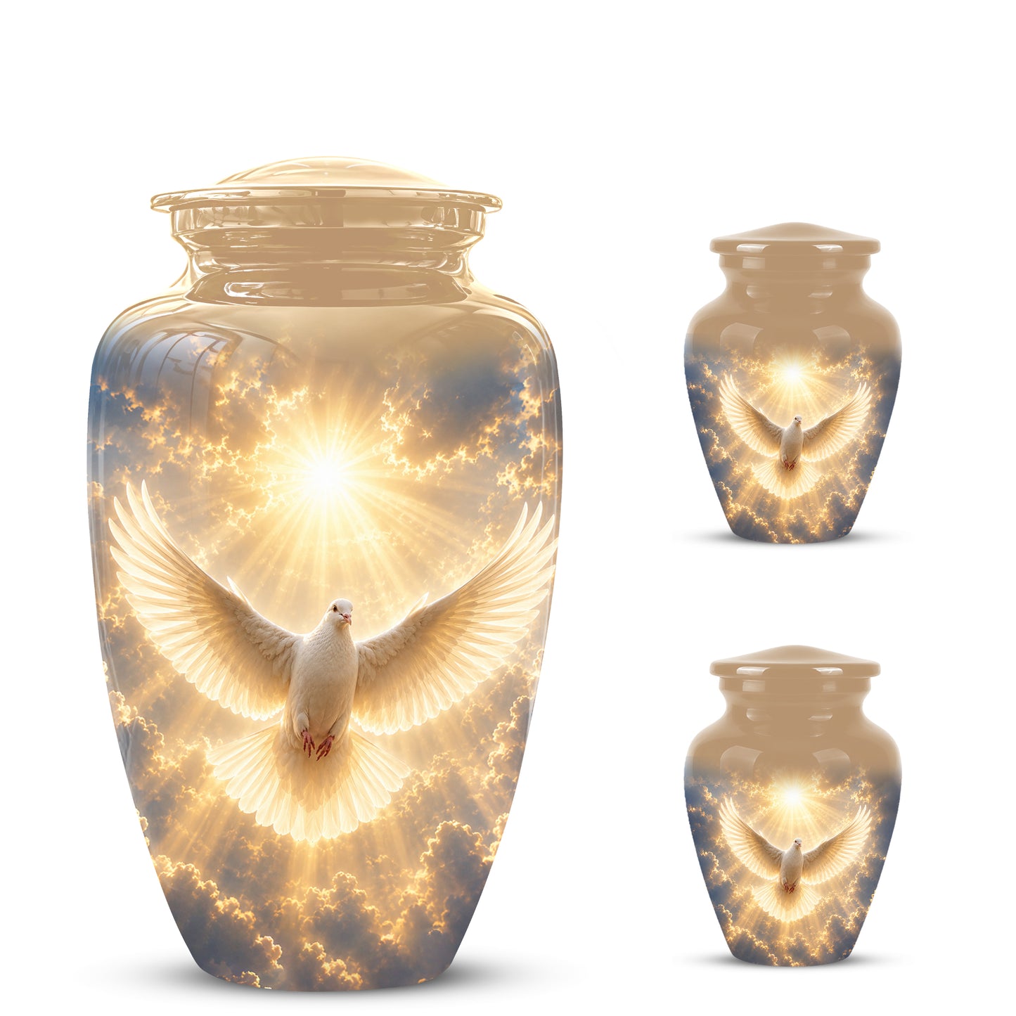 Flying Dove Cremation Urn - Custom Handcrafted Urn For Human Ashes