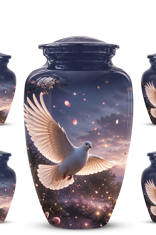 Flying White Dove Cremation Urn - Classic Memorial Urns For Adult Ashes