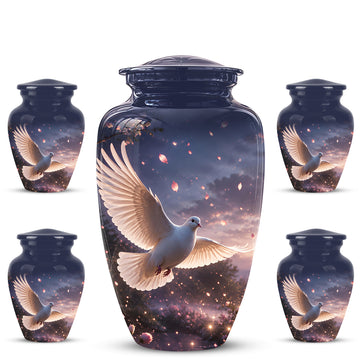 10 inch Large Urn with 4 Keepsake 3 inch