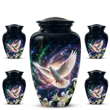 10 inch Large Urn with 4 Keepsake 3 inch