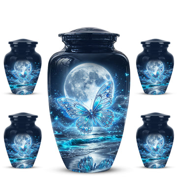 10 inch Large Urn with 4 Keepsake 3 inch
