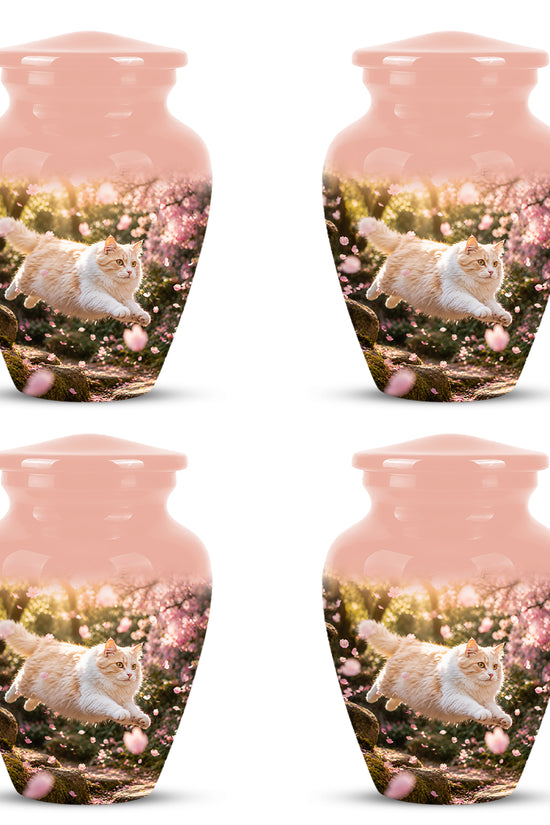 Fluffy Cat Pet Cremation Urn - Beautiful Pet Memorial Urns For Ashes