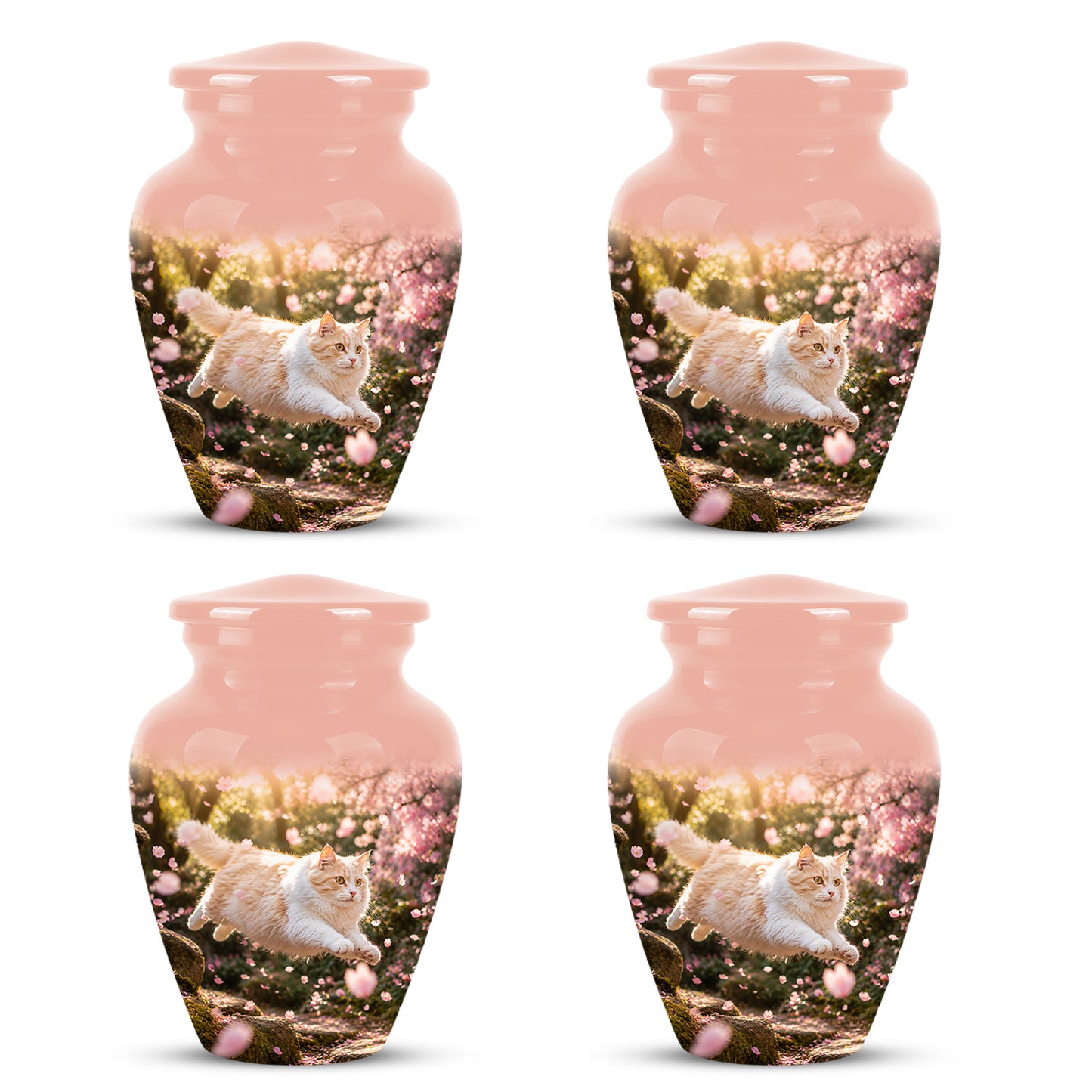 Fluffy Cat Pet Cremation Urn - Beautiful Pet Memorial Urns For Ashes