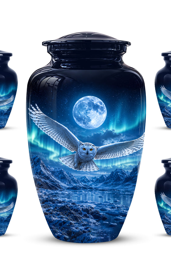 Flying Owl Memorial Urn - Night Owl Cremation Urns For Human Ashes