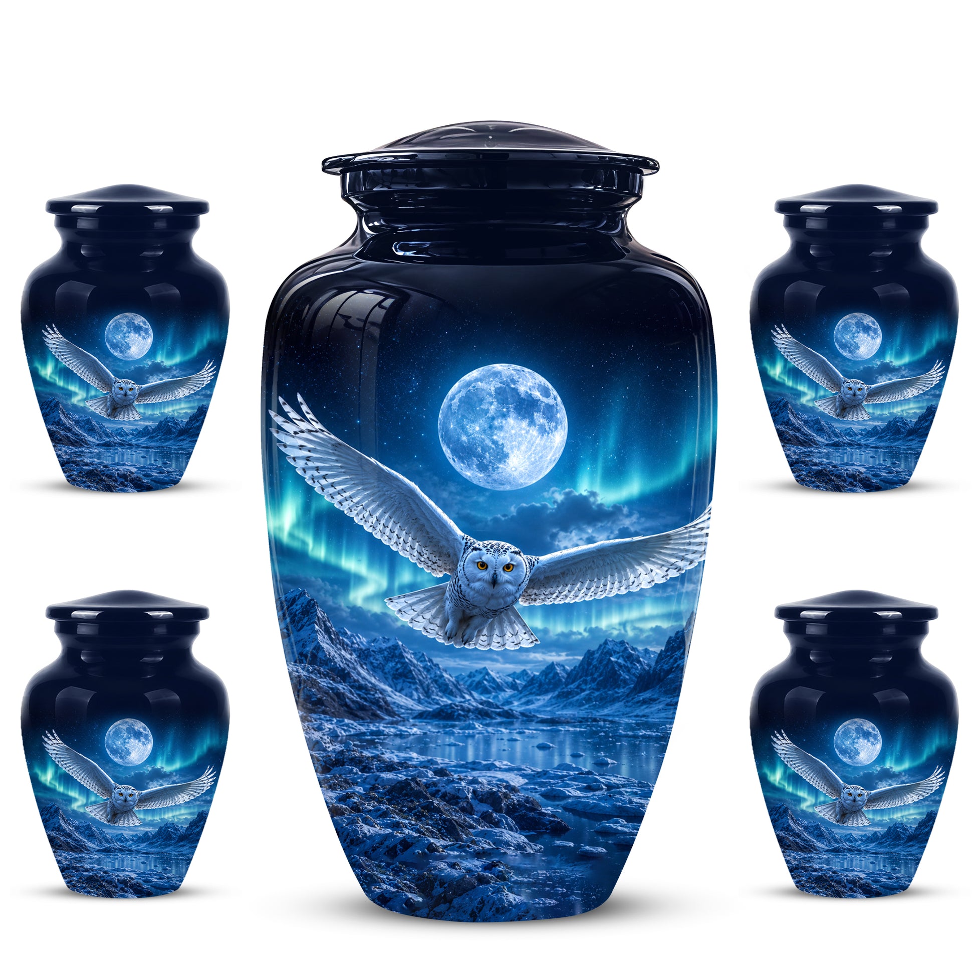 Flying Owl Memorial Urn - Night Owl Cremation Urns For Human Ashes