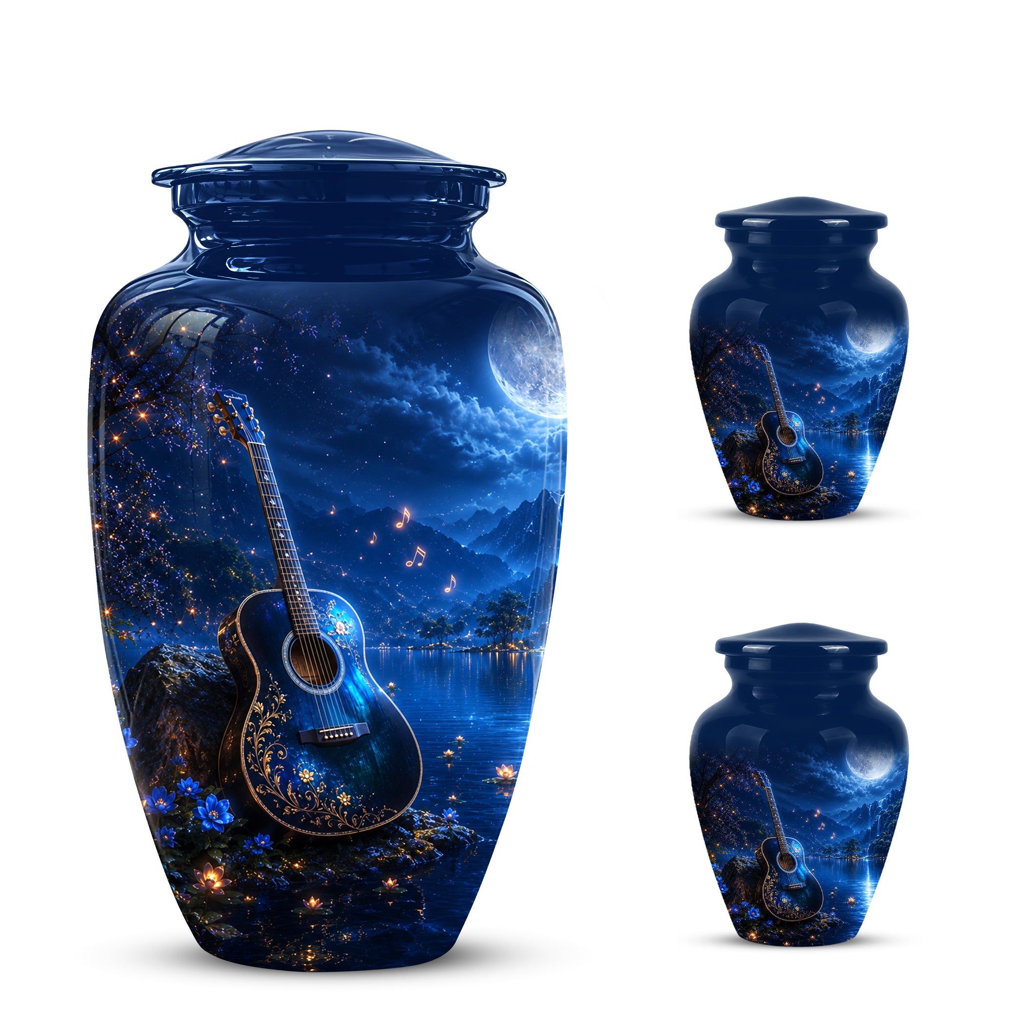 Acoustic Guitar Cremation Urn - Custom Guitar Urns For Human Ashes