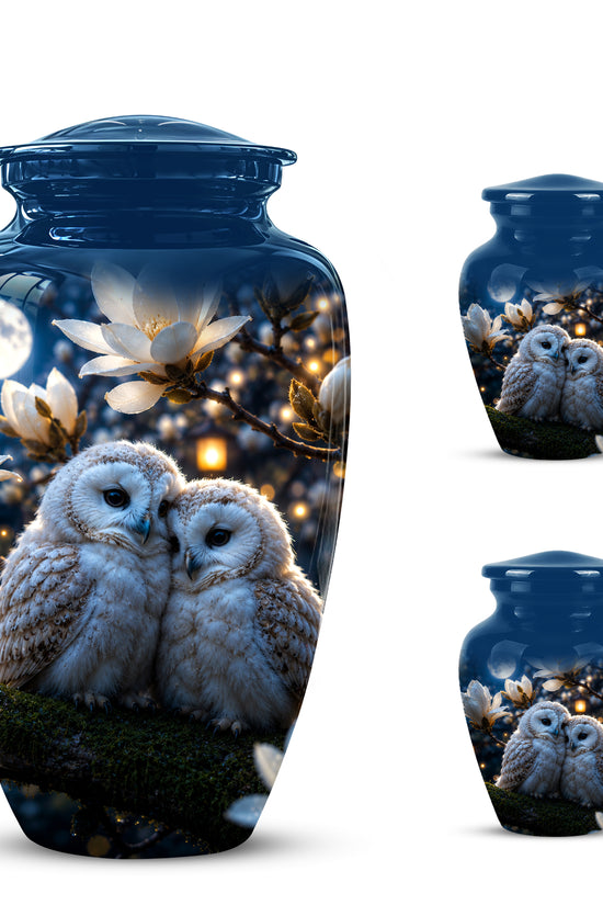 Owl Couple Cremation Urn - Beautiful Memorial Urns For Lover's Ashes