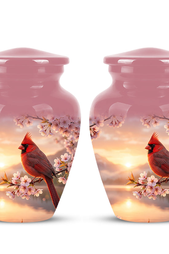 Cardinal Bird Themed Urn - Beautiful Memorial Urns For Spiritual Ashes