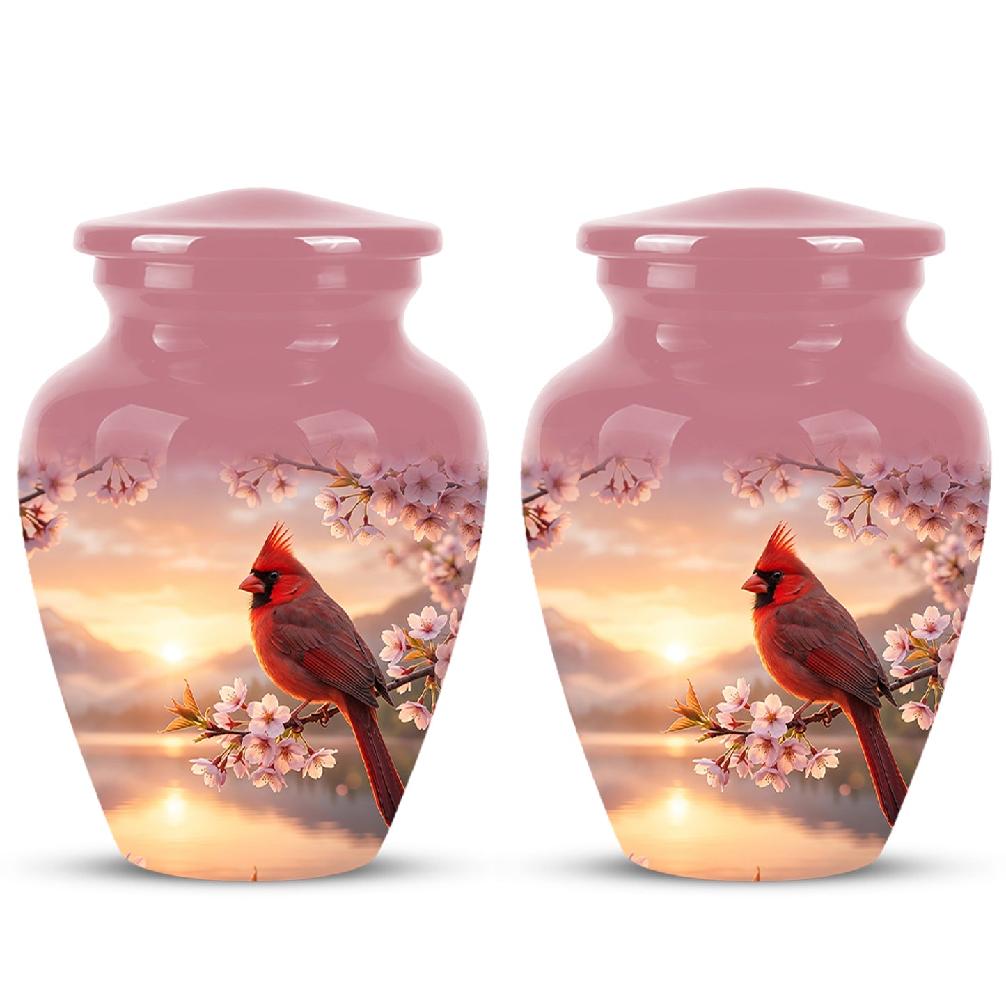 Cardinal Bird Themed Urn - Beautiful Memorial Urns For Spiritual Ashes