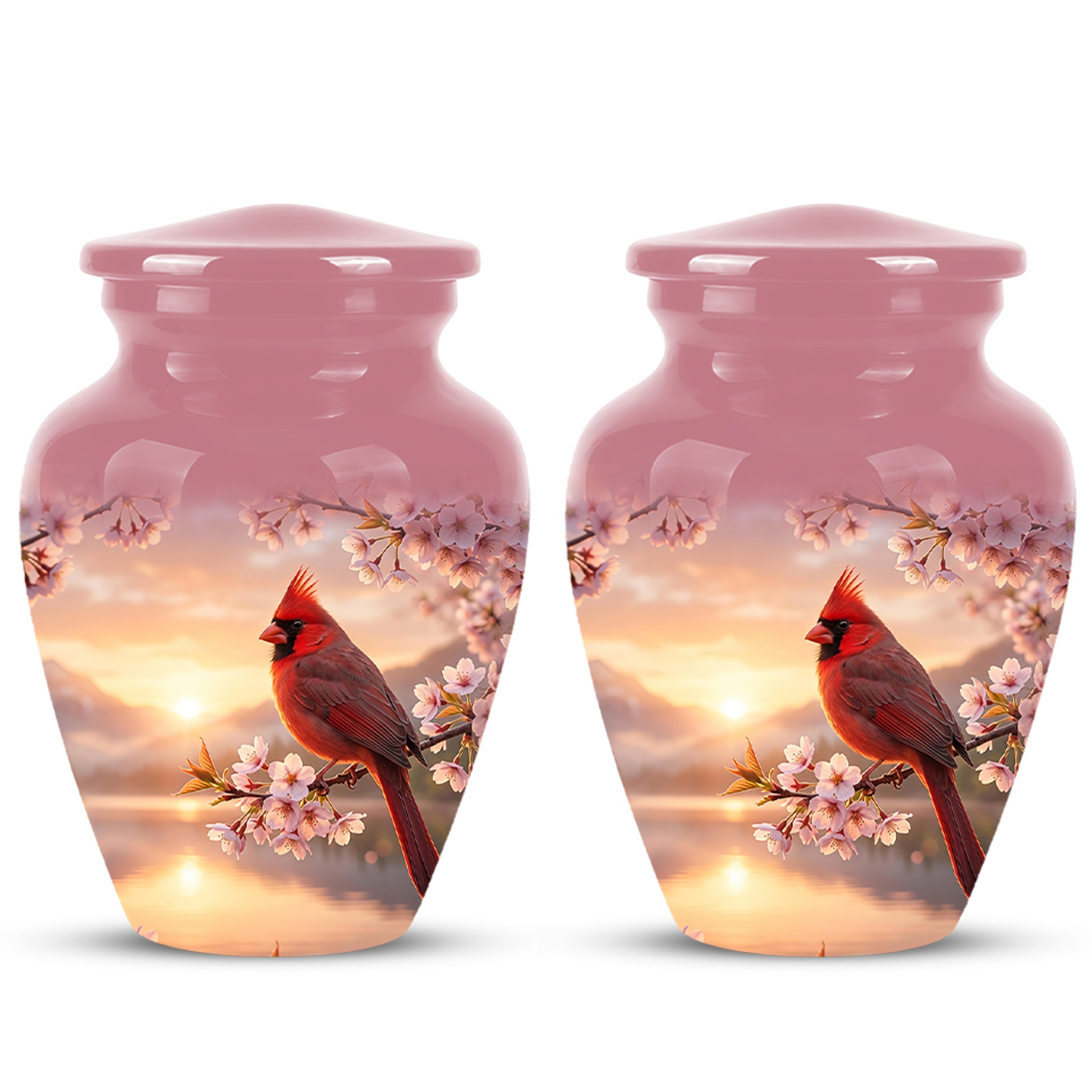 Cardinal Bird Themed Urn - Beautiful Memorial Urns For Spiritual Ashes
