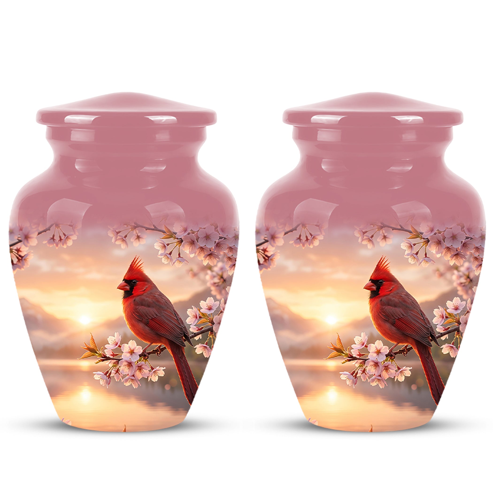 Cardinal Bird Themed Urn - Beautiful Memorial Urns For Spiritual Ashes