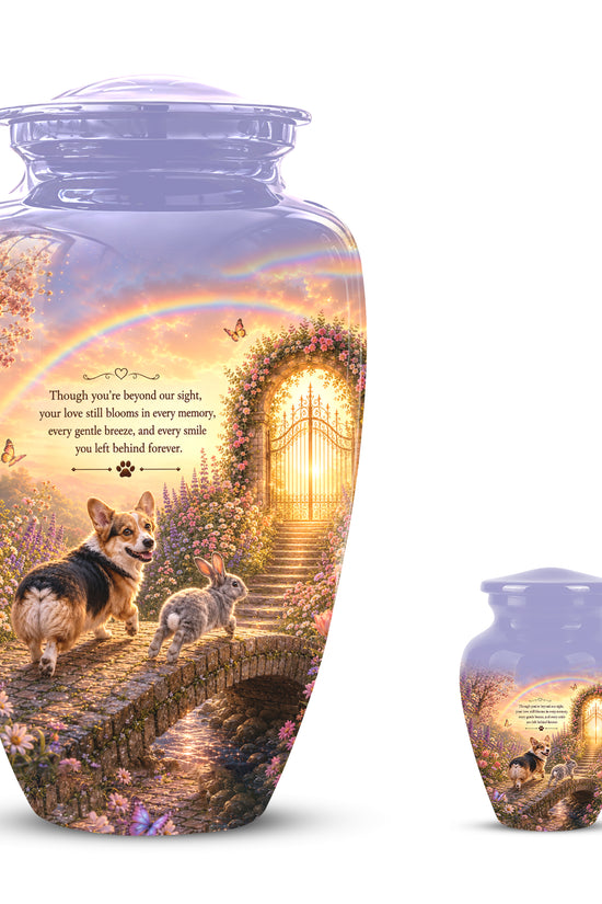 Rainbow Bridge Pet Memorial Urn – Personalized Urn For Dog & Cat