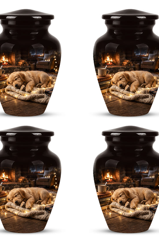 Dog Puppy Cremation Urn - Resting Eternal Memorial Urns For Pet Ashes