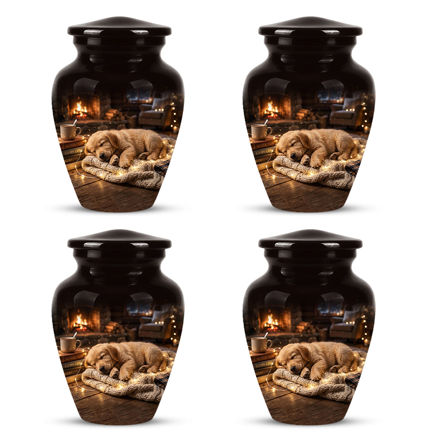 Dog Puppy Cremation Urn - Resting Eternal Memorial Urns For Pet Ashes