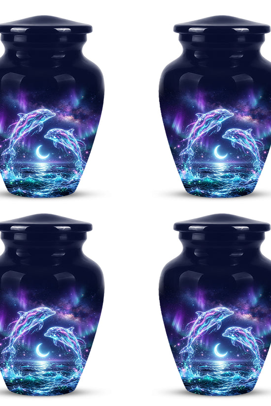 Dolphin Cremation Urn - Artistic Moonlight Memorial Urns For Ashes