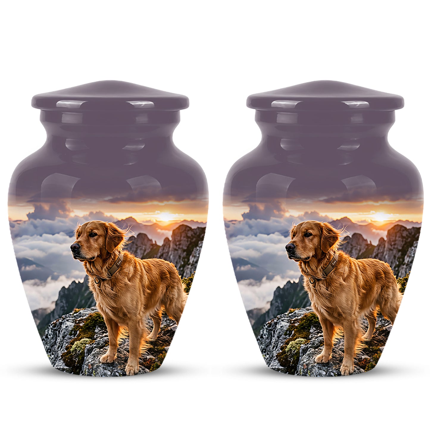 Golden Retriever Themed Urn - Handcrafted Custom Urn For Pet Dog Ashes