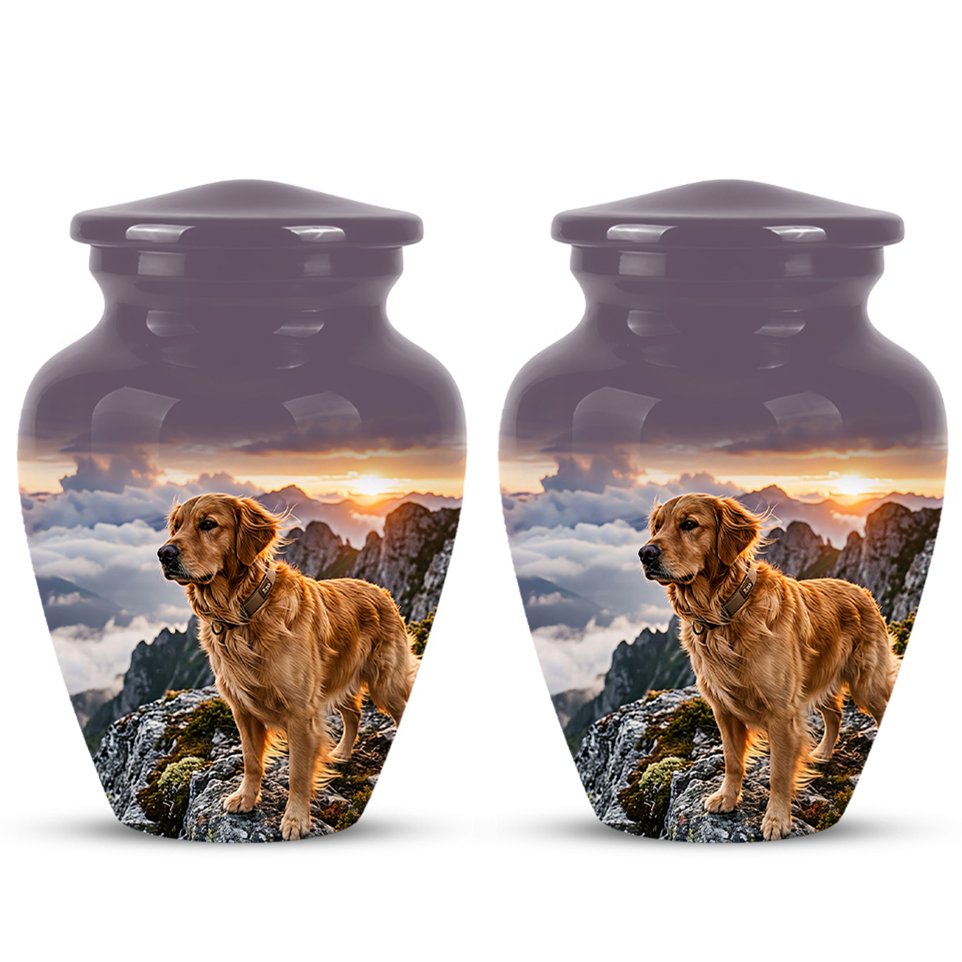 Golden Retriever Themed Urn - Handcrafted Custom Urn For Pet Dog Ashes