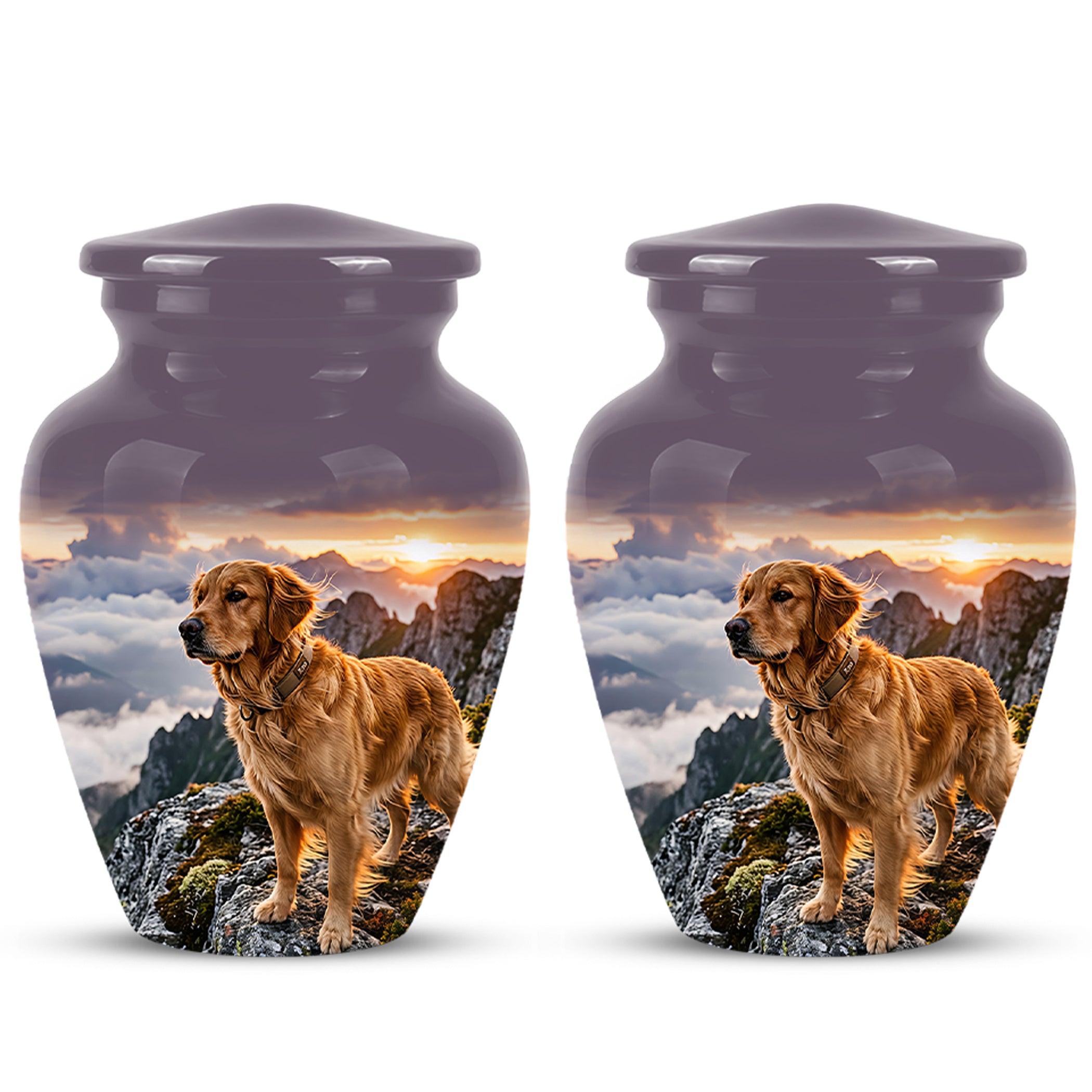 Golden Retriever Themed Urn - Handcrafted Custom Urn For Pet Dog Ashes