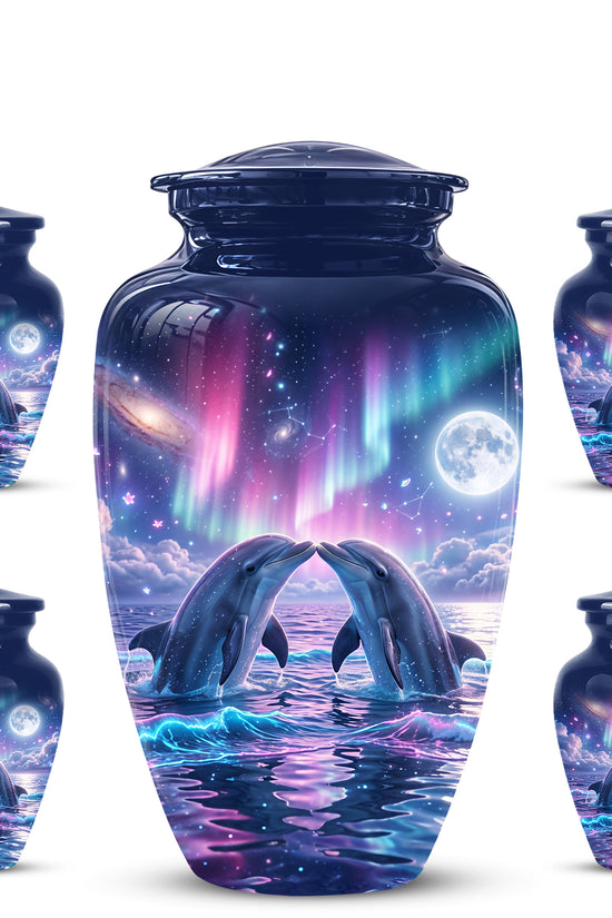 Twin Dolphin Memorial Urn - Beautiful Cremation Urns For Women Ashes