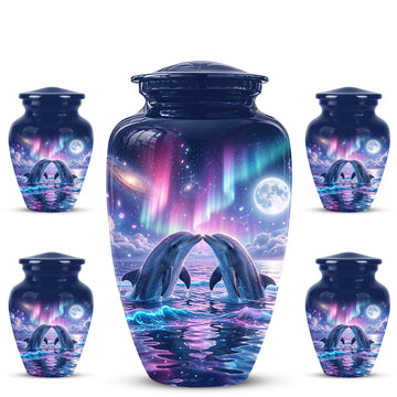 10 inch Large Urn with 4 Keepsake 3 inch