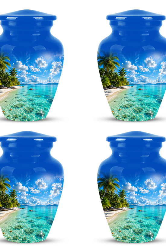 Beach Themed Memorial Urn - Beautifully Handcrafted Urns For Human Ash