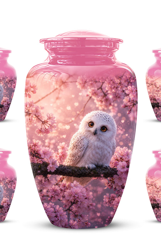 Baby Owl Cremation Urn for Ashes – Handcrafted Personalized Burial Urn