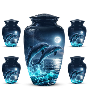 10 inch Large Urn with 4 Keepsake 3 inch