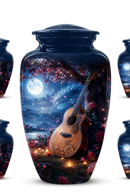 Artistic Guitar Memorial Urn - Beautifully Handcrafted Urns For Humans