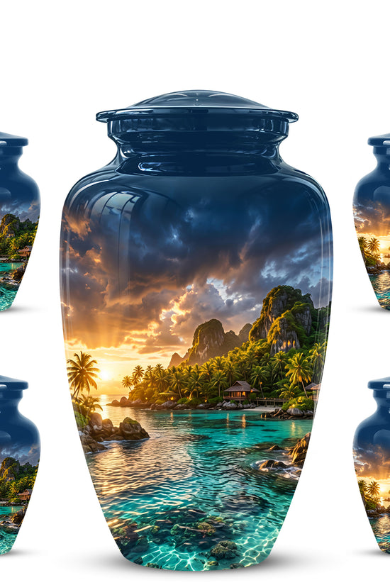 Beach Urns For Ashes - Sunset Scenic Memorial Urns For Nature Lovers