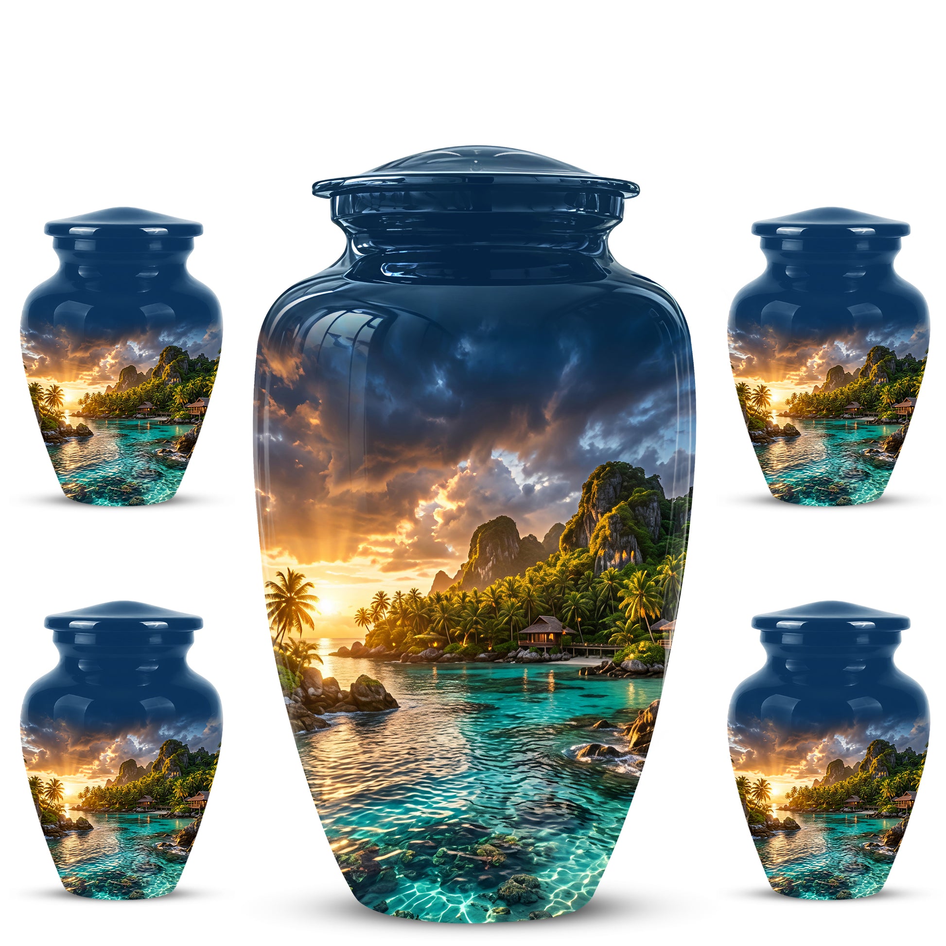Beach Urns For Ashes - Sunset Scenic Memorial Urns For Nature Lovers