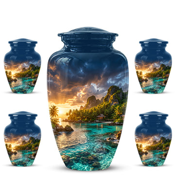 10 inch Large Urn with 4 Keepsake 3 inch