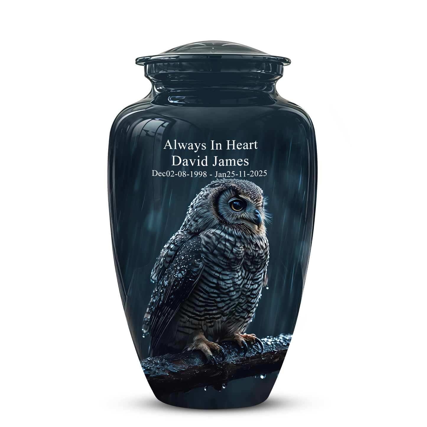 Snowy Owl Cremation Urn - Night Owl Burial Urns For Human Ashes