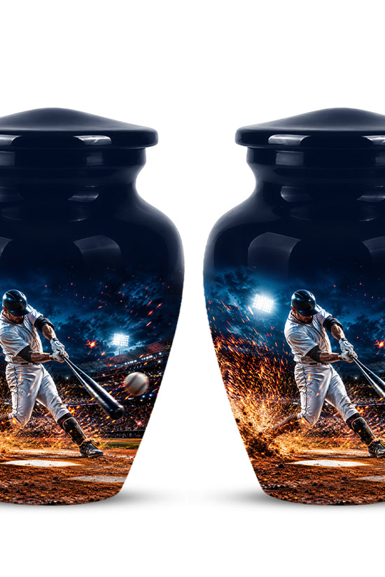 Elegant Baseball Funeral Urn - Decorative Burial Urns For Human Ashes