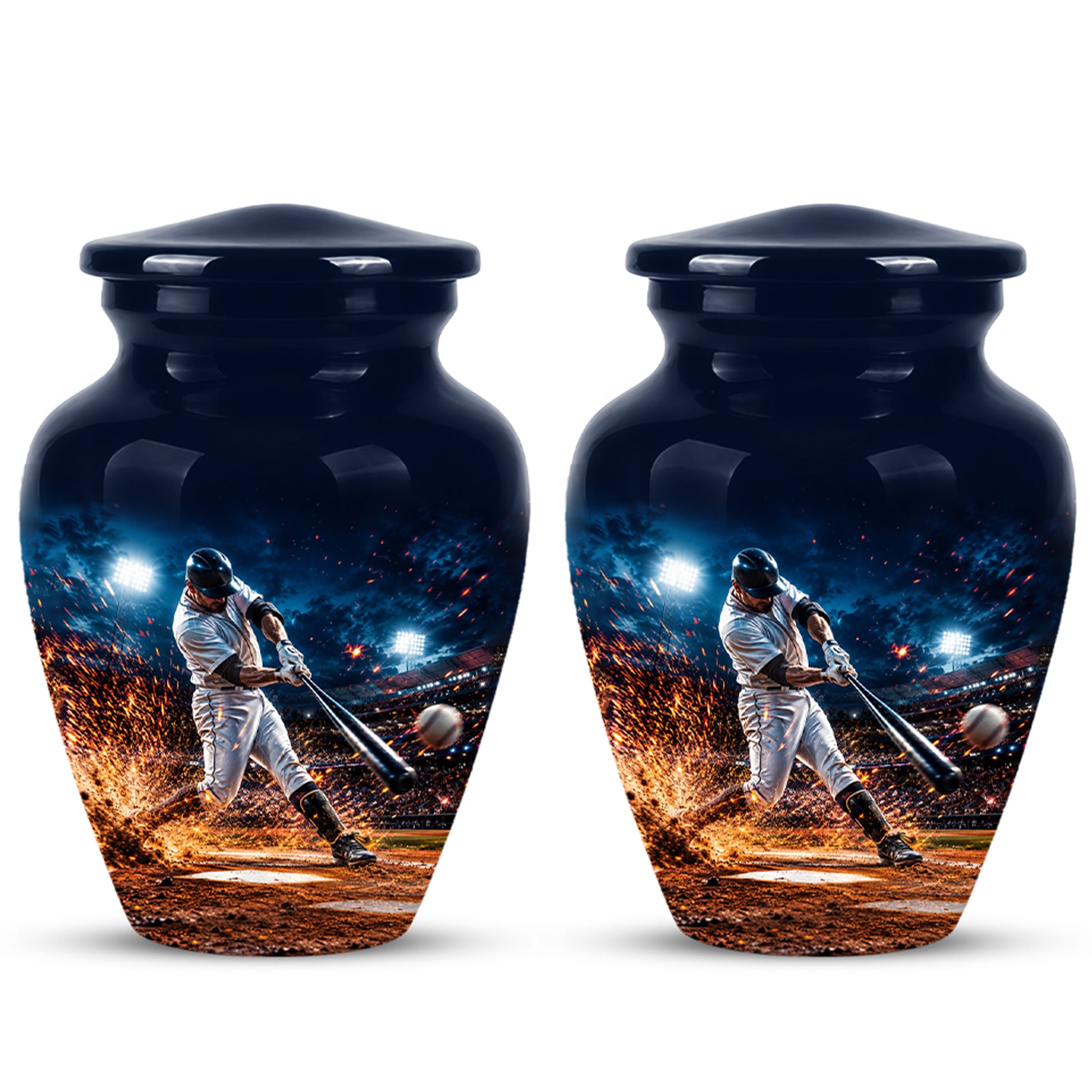 Elegant Baseball Funeral Urn - Decorative Burial Urns For Human Ashes