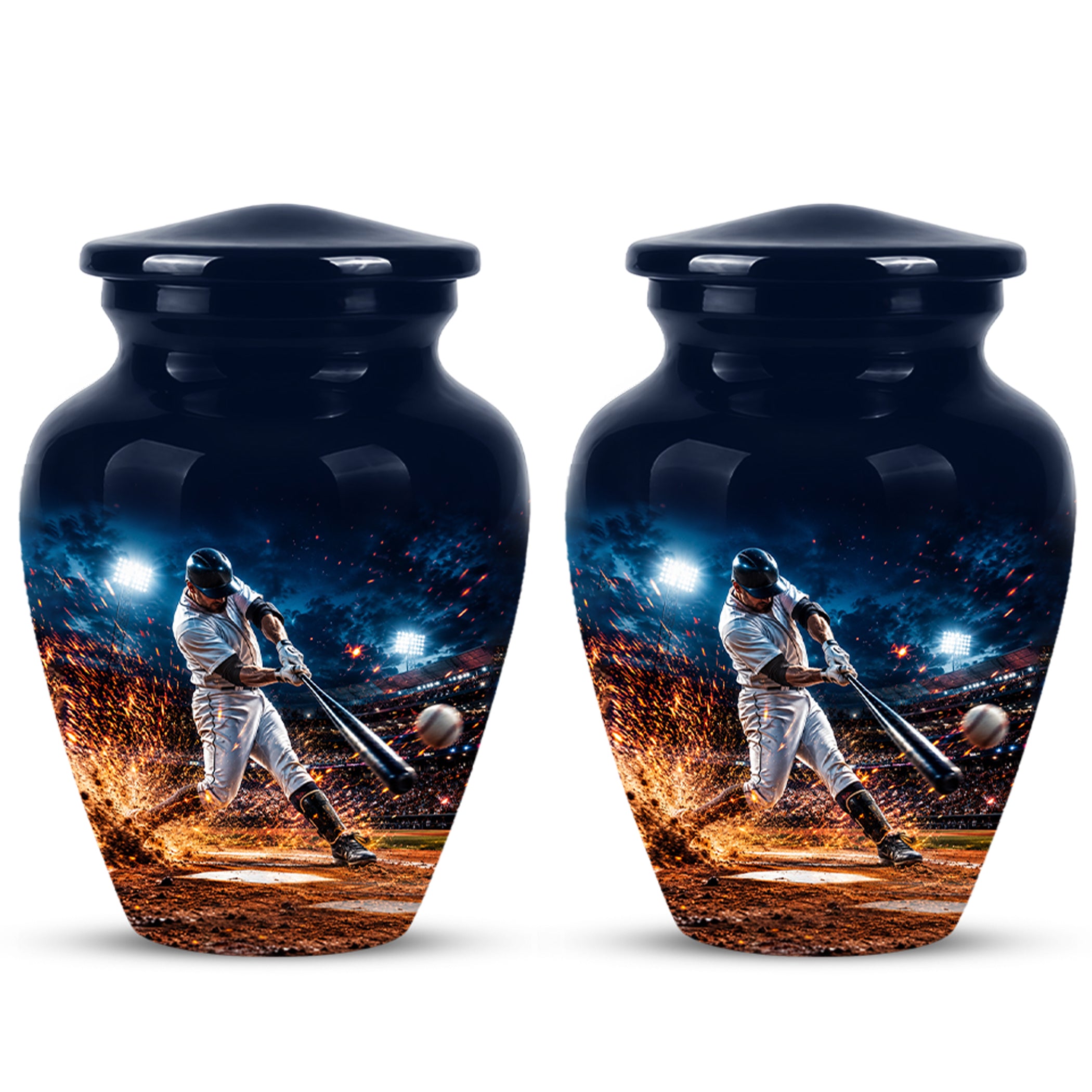 Elegant Baseball Funeral Urn - Decorative Burial Urns For Human Ashes