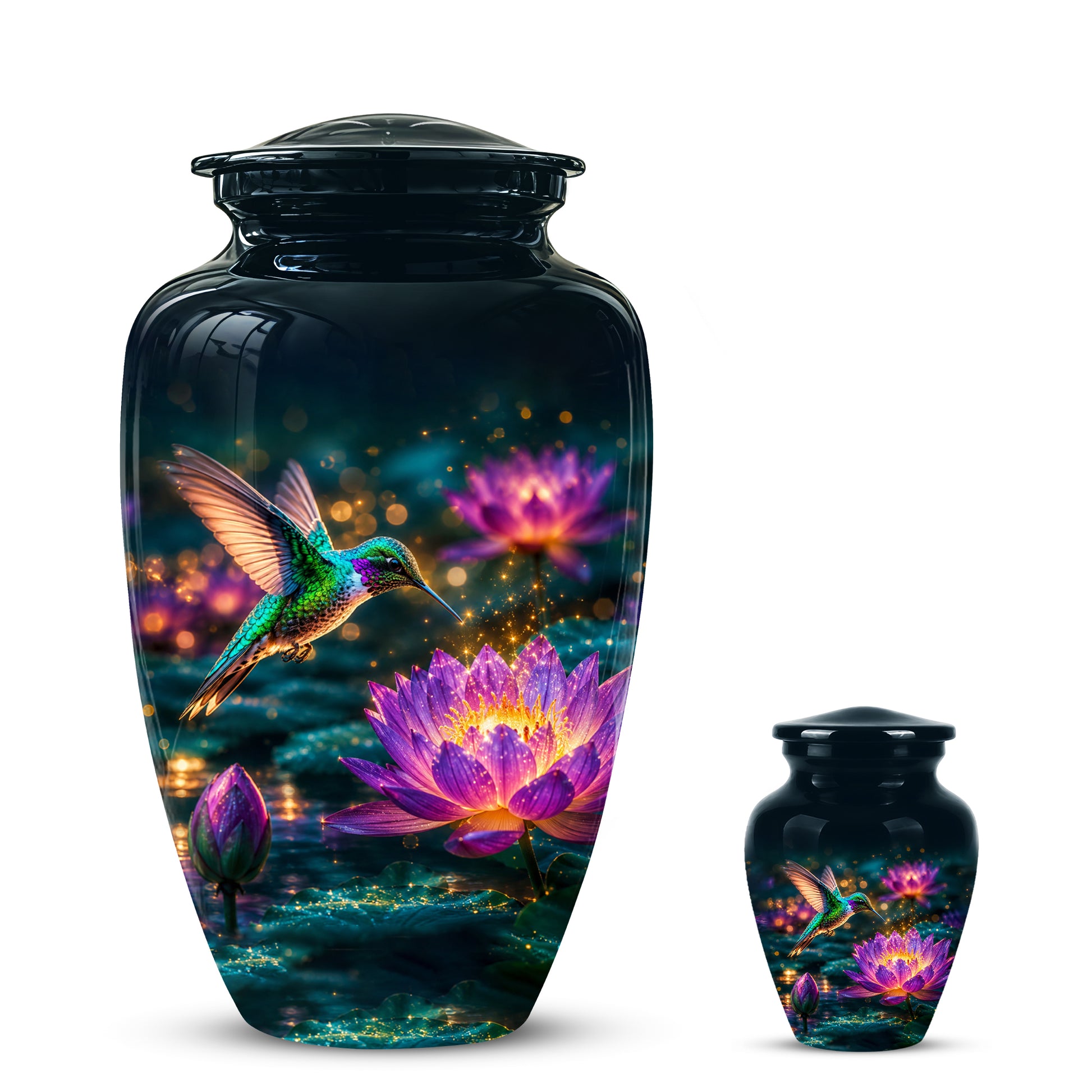 Beautiful Handcrafted Hummingbird Urn - Custom Memorial Urns For Ashes