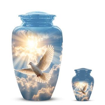10 inch Large Urn with 1 Keepsake 3 inch
