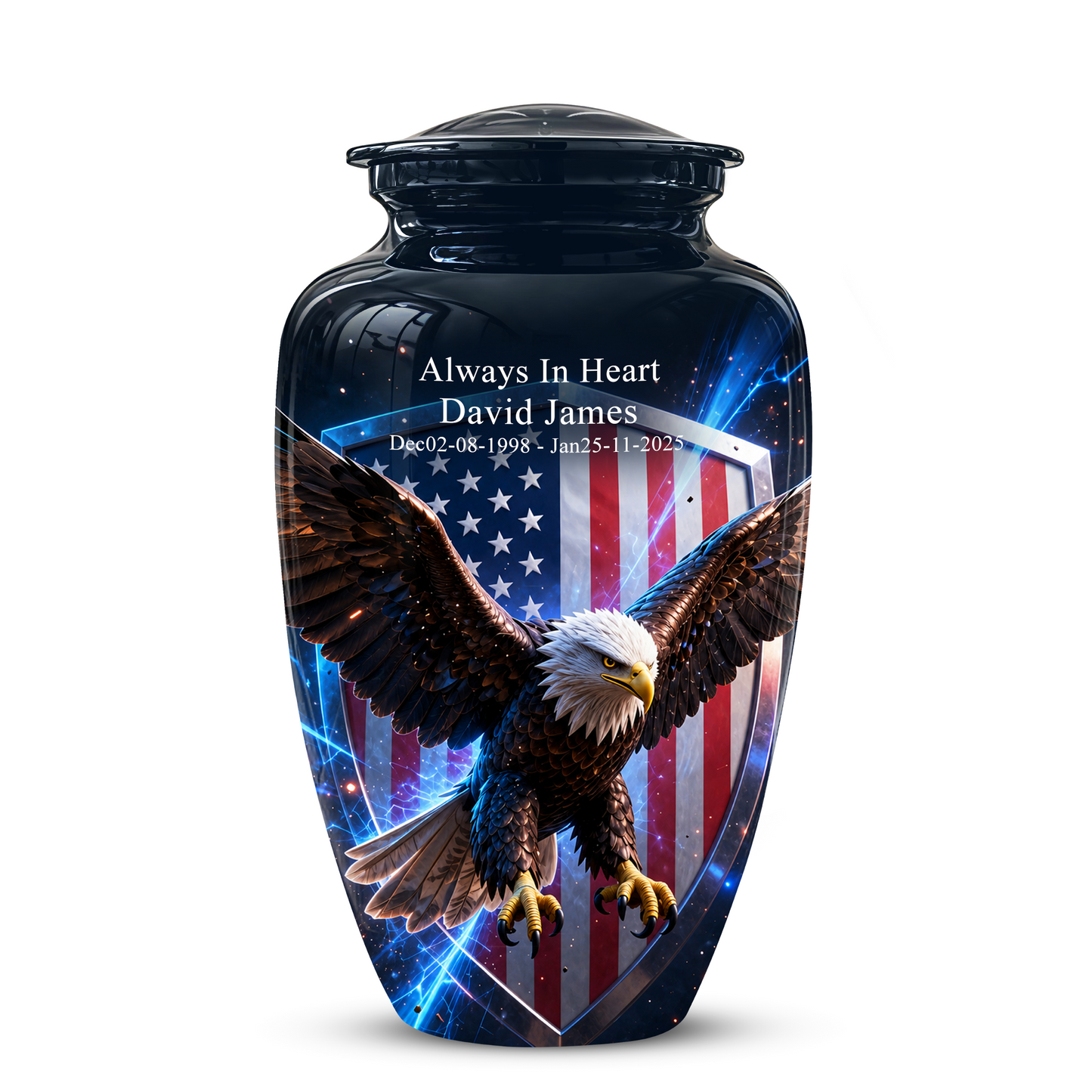 American Bald Eagle Memorial Urn - Personalized Funeral Urns For Ashes