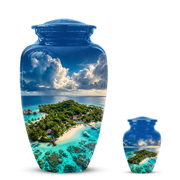 10 inch Large Urn with 1 Keepsake 3 inch