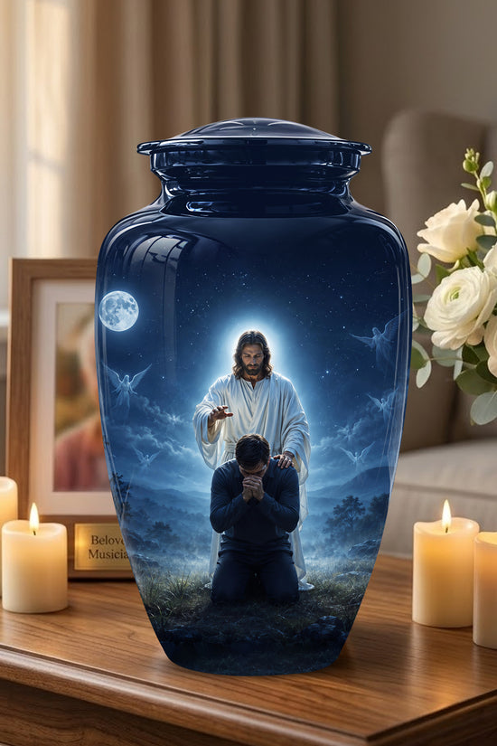 Jesus In Gethsemane Cremation Urn - Spiritual Urns To Tribute Ashes