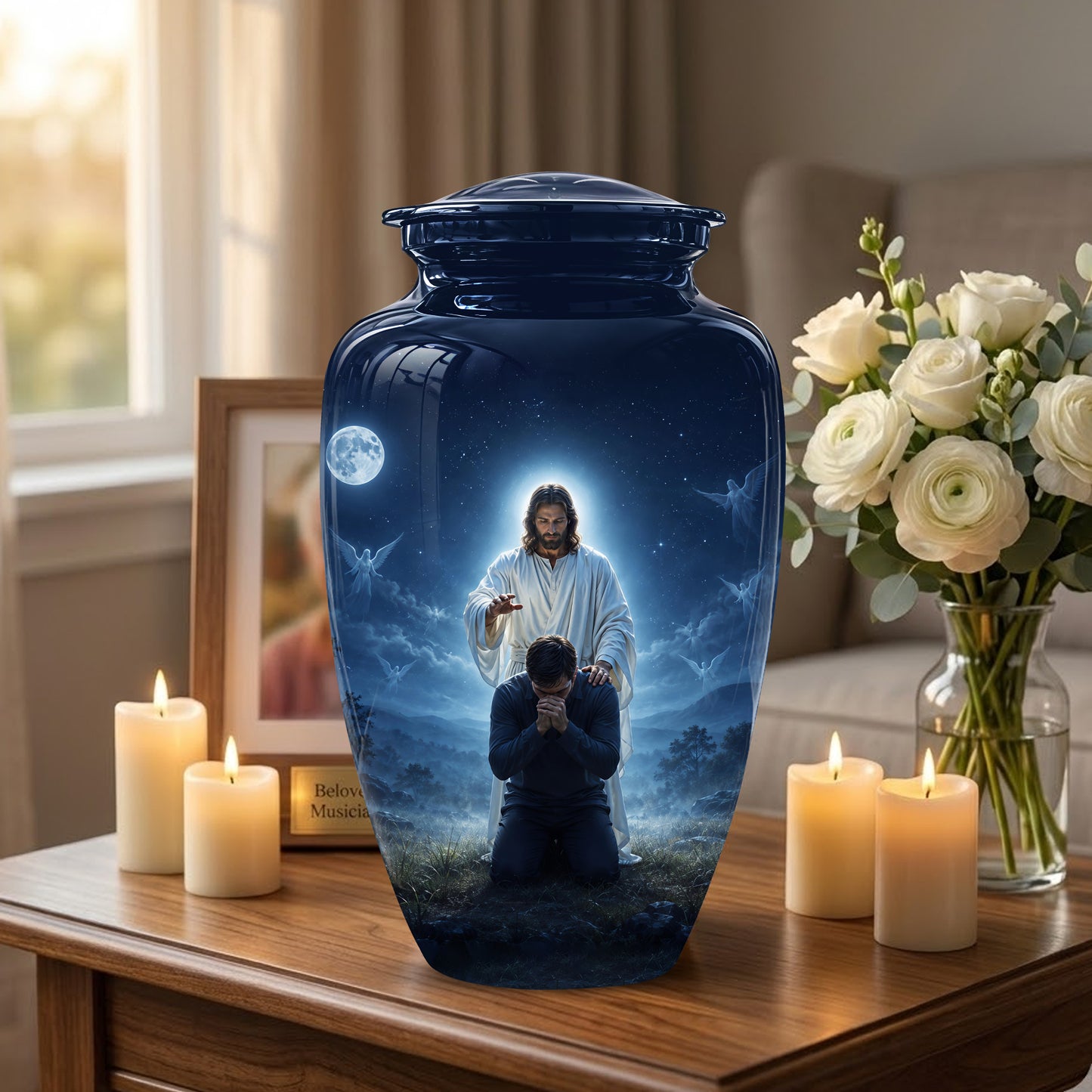 Jesus In Gethsemane Cremation Urn - Spiritual Urns To Tribute Ashes