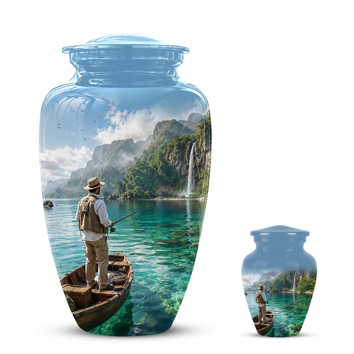 Fishing Boat Memorial Urn - Artistic Landscape Urns For Human Ashes