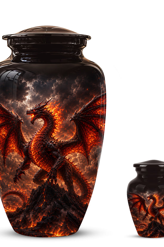 Dragon Fire Cremation Urn - Mythical Dragon Urn For Men & Women Ashes