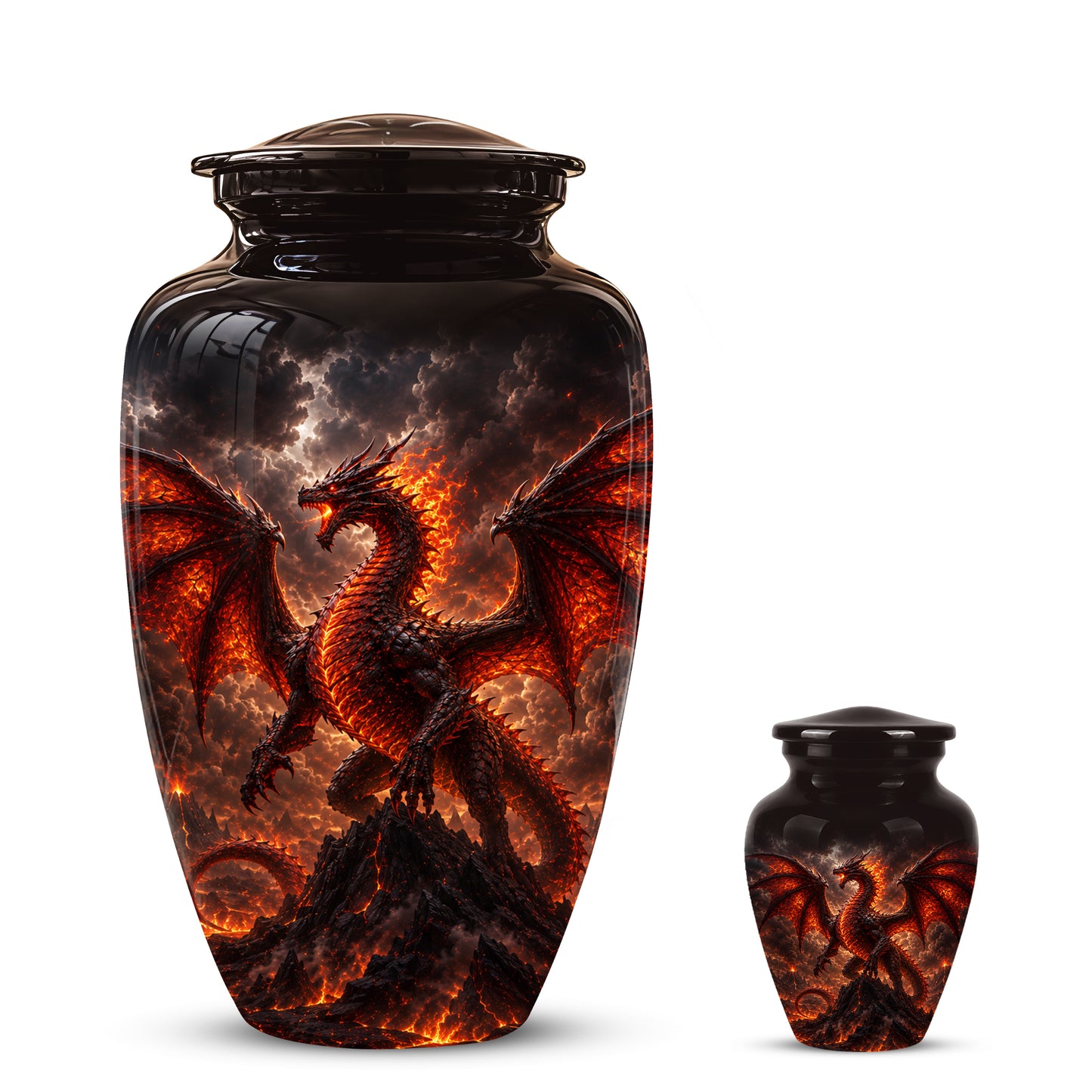 Dragon Fire Cremation Urn - Mythical Dragon Urn For Men & Women Ashes