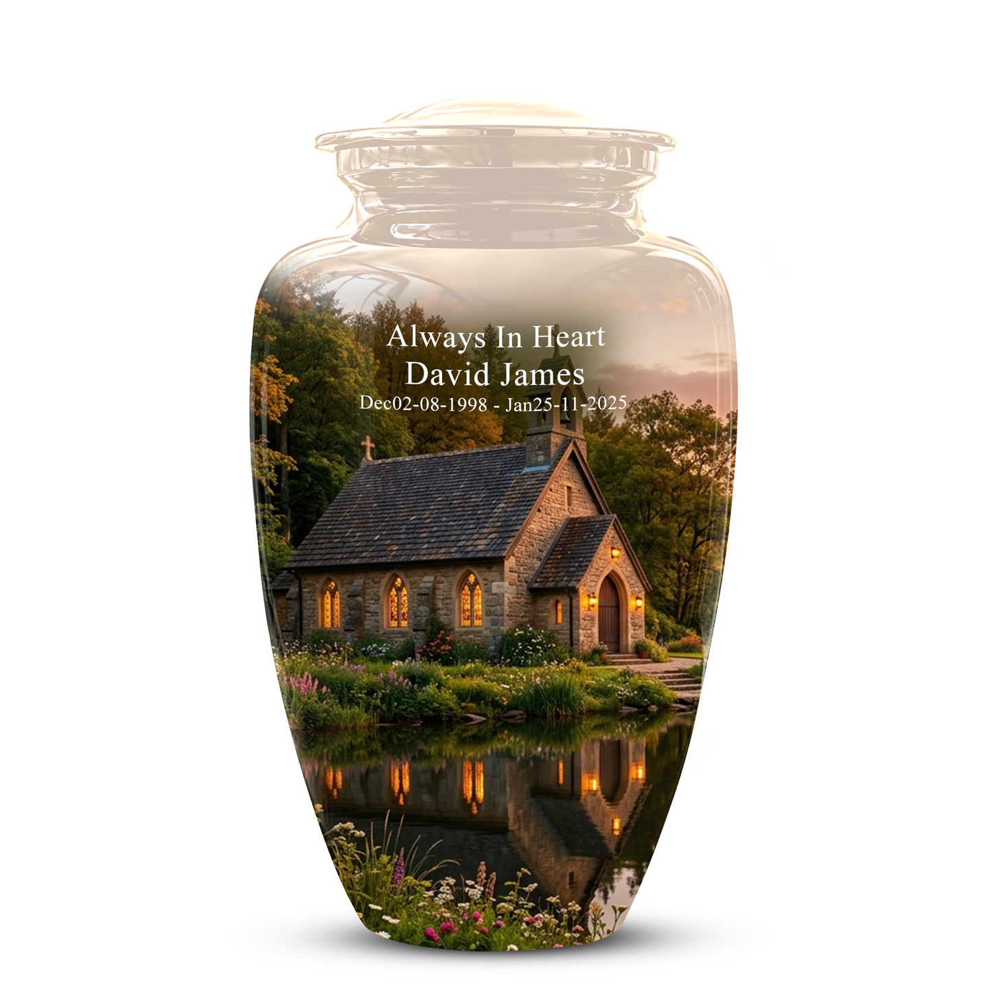 Christian Church Cross Burial Urn - Spiritual Burial Urns For Human Ashes